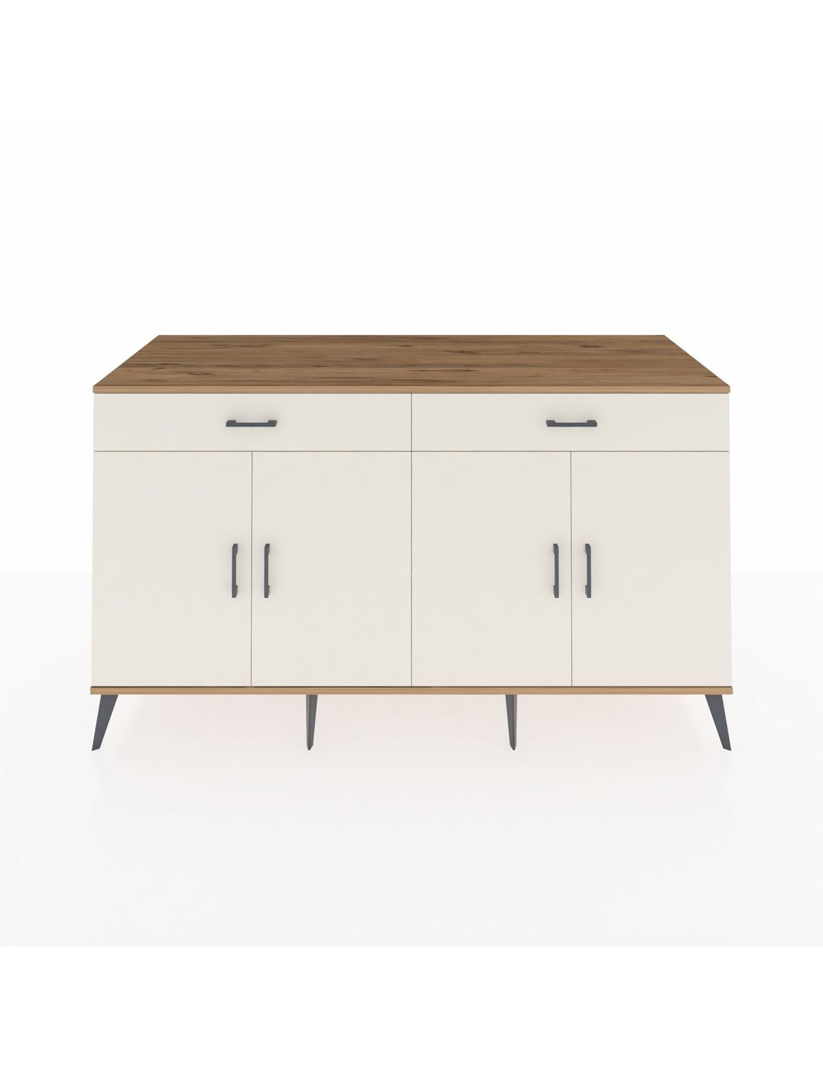 Kronos Konsol 4 Raflı 2 Çekmeceli 4 Kapaklı 176x59x99 Çam-Aytaşı