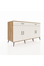 Kronos Konsol 4 Raflı 2 Çekmeceli 4 Kapaklı 176x59x99 Çam-Aytaşı