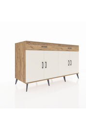 Kronos Konsol 4 Raflı 2 Çekmeceli 4 Kapaklı 176x59x99 Çam-Aytaşı/Çam