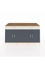 Kronos Konsol 4 Raflı 2 Çekmeceli 4 Kapaklı 176x59x99 Çam-Antrasit/Aytaşı