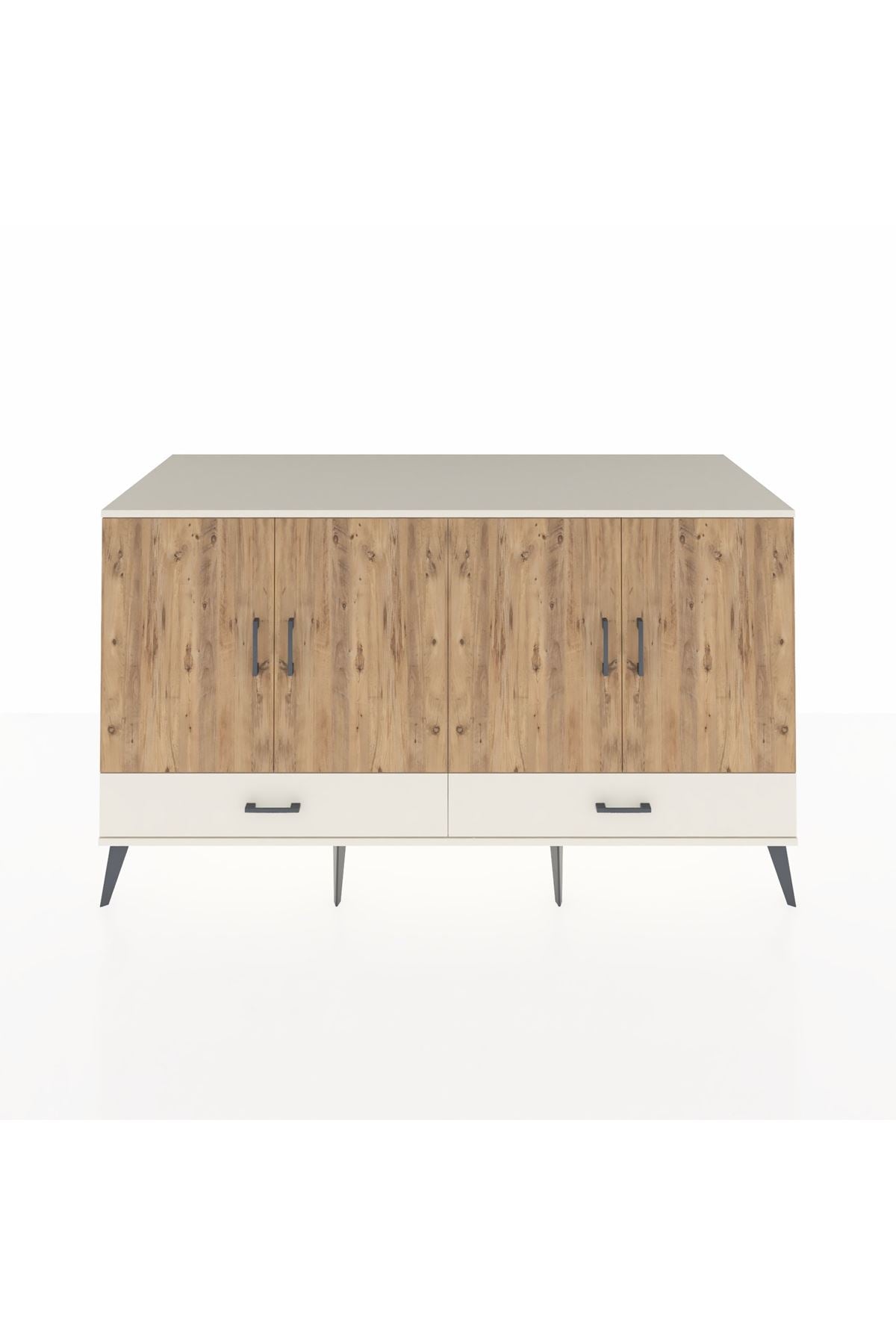 Kronos Konsol 6 Raflı 2 Çekmeceli 4 Kapaklı 176x59x99 Aytaşı-Çam/Aytaşı