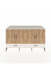 Kronos Konsol 6 Raflı 2 Çekmeceli 4 Kapaklı 176x59x99 Aytaşı-Çam/Aytaşı