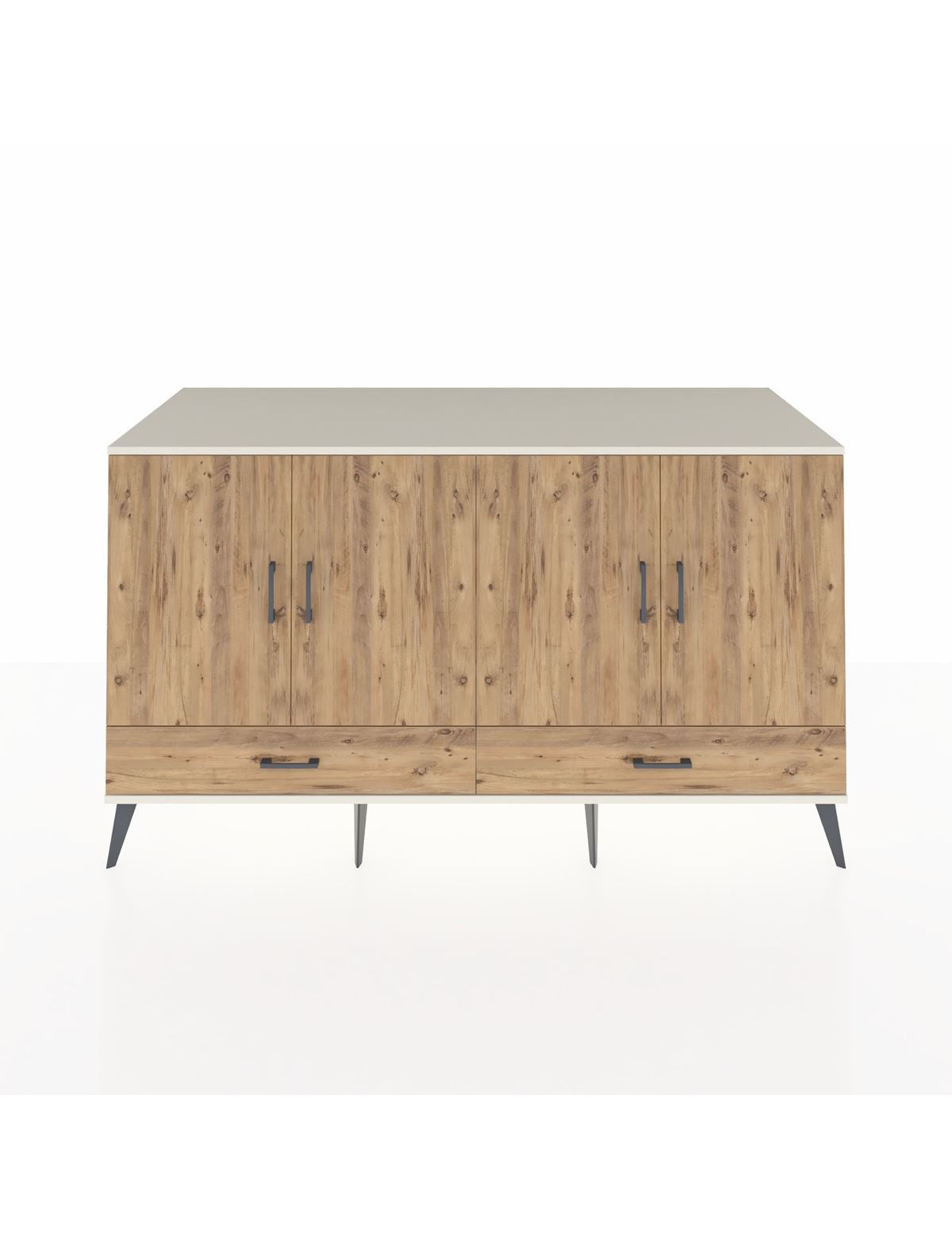 Kronos Konsol 6 Raflı 2 Çekmeceli 4 Kapaklı 176x59x99 Aytaşı-Çam