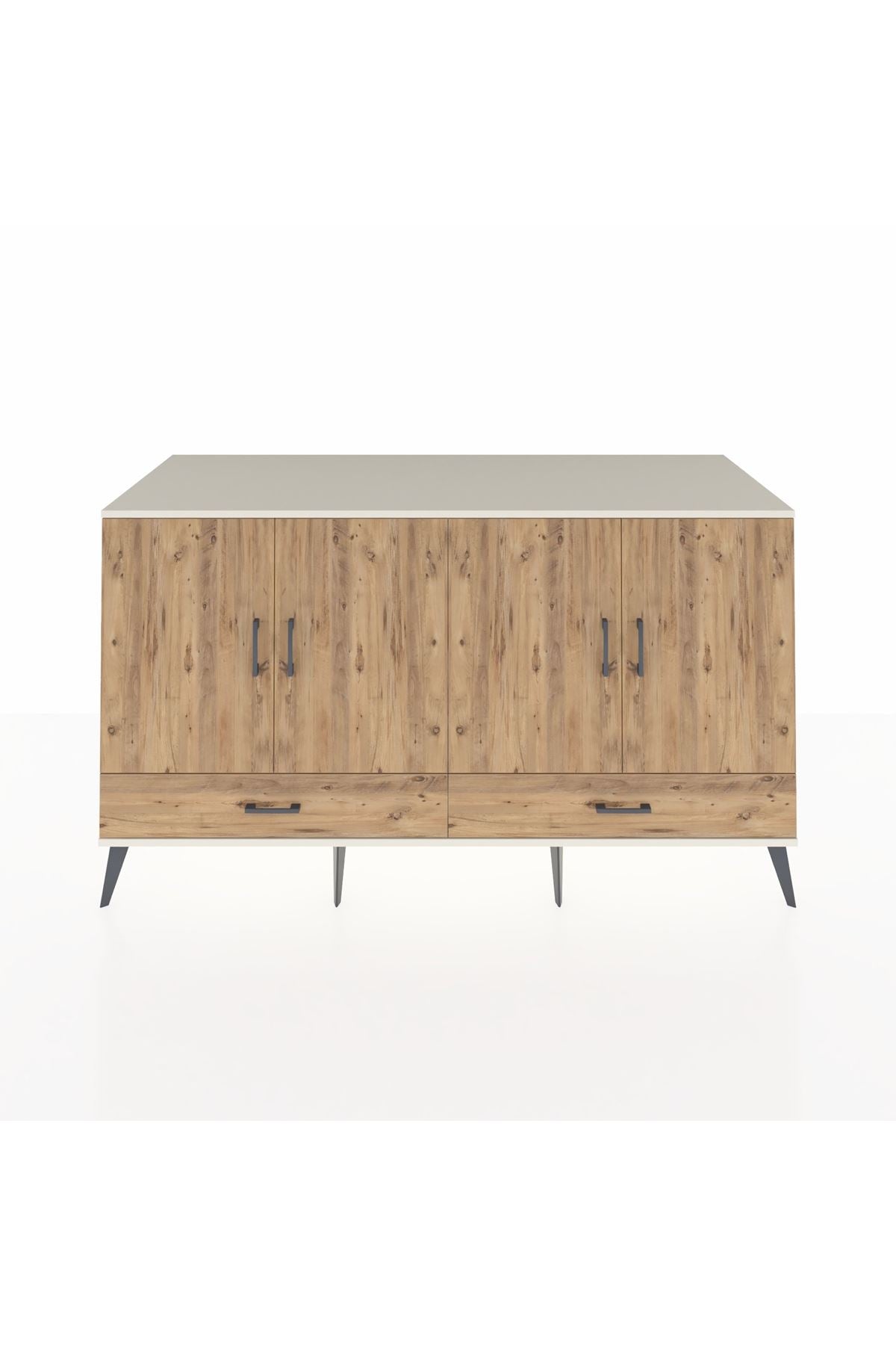 Kronos Konsol 6 Raflı 2 Çekmeceli 4 Kapaklı 176x59x99 Aytaşı-Çam