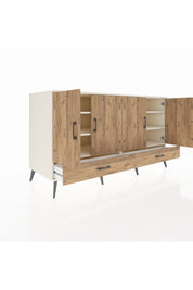 Kronos Konsol 6 Raflı 2 Çekmeceli 4 Kapaklı 176x59x99 Aytaşı-Çam