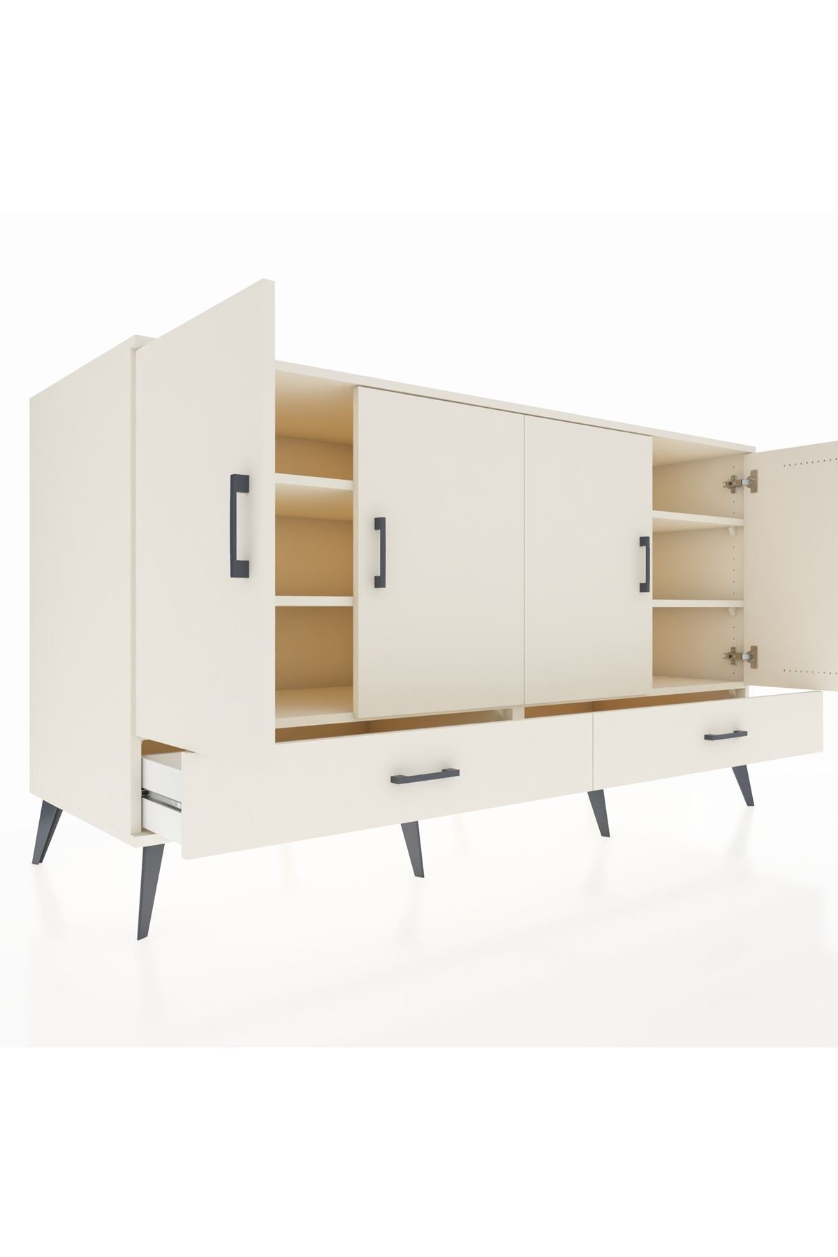 Kronos Konsol 6 Raflı 2 Çekmeceli 4 Kapaklı 176x59x99 Aytaşı-Aytaşı