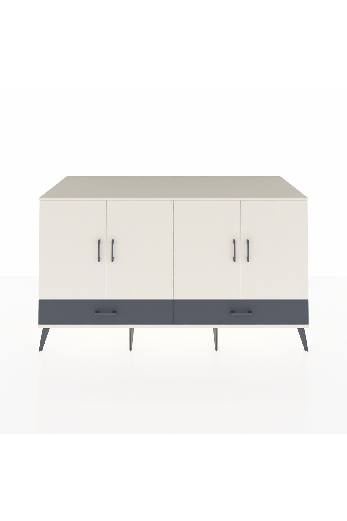 Kronos Konsol 6 Raflı 2 Çekmeceli 4 Kapaklı 176x59x99 Aytaşı-Aytaşı/Antrasit