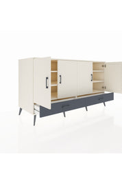 Kronos Konsol 6 Raflı 2 Çekmeceli 4 Kapaklı 176x59x99 Aytaşı-Aytaşı/Antrasit