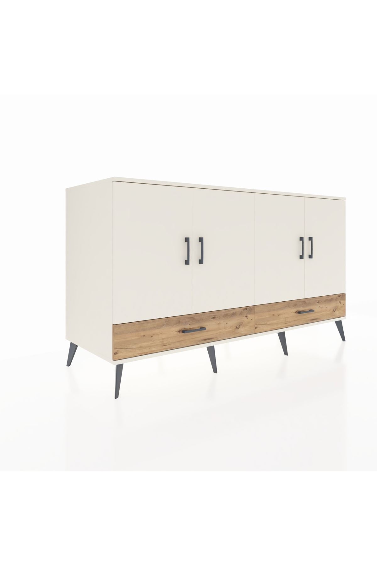 Kronos Konsol 6 Raflı 2 Çekmeceli 4 Kapaklı 176x59x99 Aytaşı-Aytaşı/Çam