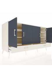 Kronos Konsol 6 Raflı 2 Çekmeceli 4 Kapaklı 176x59x99 Aytaşı-Antrasit/Aytaşı