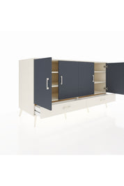 Kronos Konsol 6 Raflı 2 Çekmeceli 4 Kapaklı 176x59x99 Aytaşı-Antrasit/Aytaşı