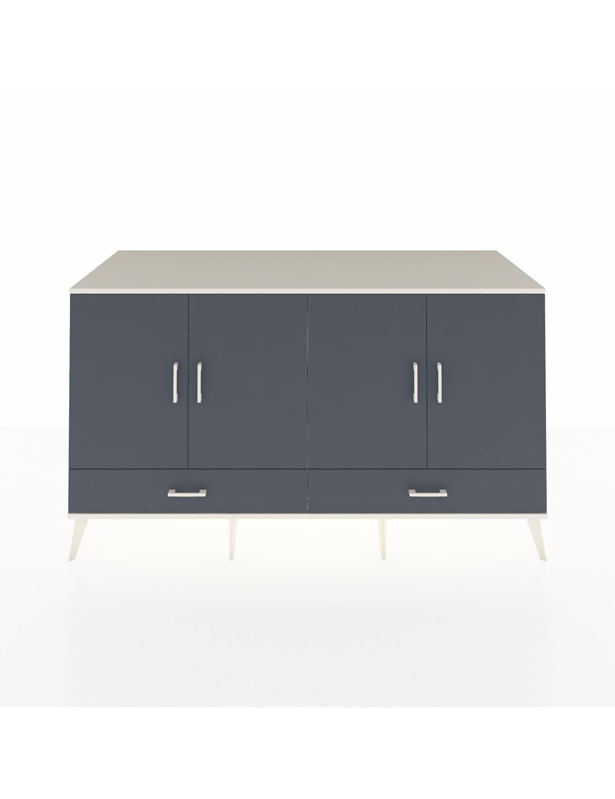 Kronos Konsol 6 Raflı 2 Çekmeceli 4 Kapaklı 176x59x99 Aytaşı-Antrasit