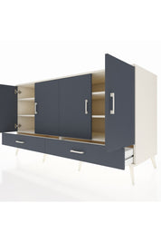 Kronos Konsol 6 Raflı 2 Çekmeceli 4 Kapaklı 176x59x99 Aytaşı-Antrasit