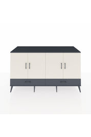 Kronos Konsol 6 Raflı 2 Çekmeceli 4 Kapaklı 176x59x99 Antrasit-Aytaşı/Antrasit