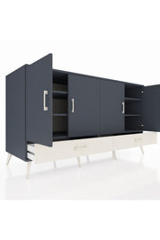 Kronos Konsol 6 Raflı 2 Çekmeceli 4 Kapaklı 176x59x99 Antrasit-Antrasit/Aytaşı