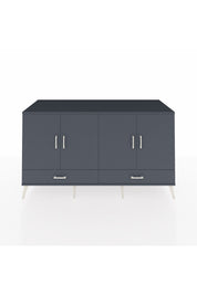 Kronos Konsol 6 Raflı 2 Çekmeceli 4 Kapaklı 176x59x99 Antrasit-Antrasit