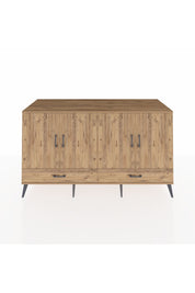 Kronos Konsol 6 Raflı 2 Çekmeceli 4 Kapaklı 176x59x99 Çam-Çam