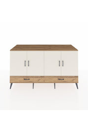 Kronos Konsol 6 Raflı 2 Çekmeceli 4 Kapaklı 176x59x99 Çam-Aytaşı/Çam
