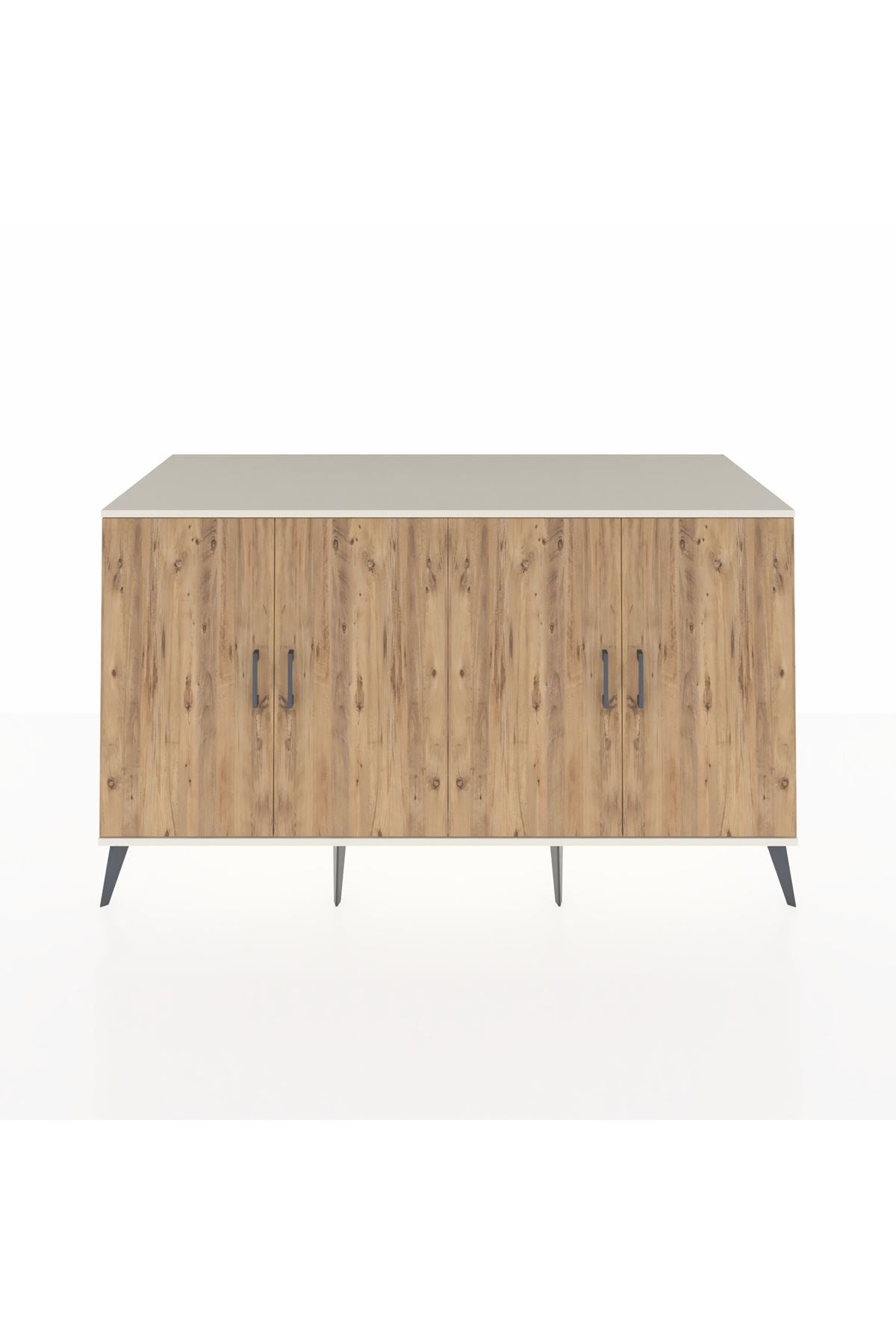 Kronos Konsol 4 Raflı 4 Kapaklı 176x59x99 Aytaşı-Çam/Aytaşı