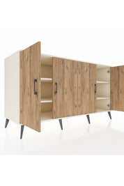 Kronos Konsol 4 Raflı 4 Kapaklı 176x59x99 Aytaşı-Çam/Aytaşı