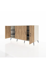 Kronos Konsol 4 Raflı 4 Kapaklı 176x59x99 Aytaşı-Çam/Antrasit