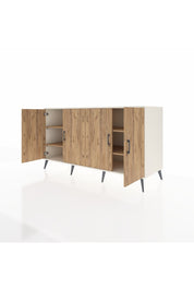 Kronos Konsol 4 Raflı 4 Kapaklı 176x59x99 Aytaşı-Çam