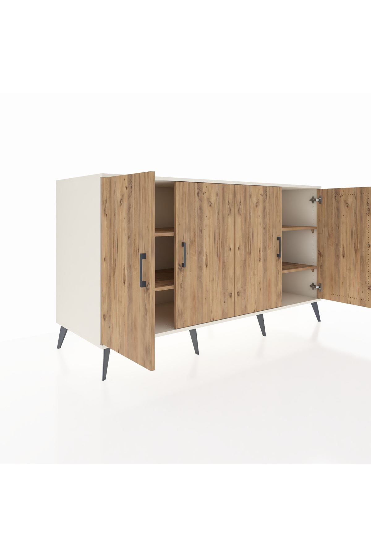 Kronos Konsol 4 Raflı 4 Kapaklı 176x59x99 Aytaşı-Çam