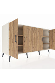 Kronos Konsol 4 Raflı 4 Kapaklı 176x59x99 Aytaşı-Çam