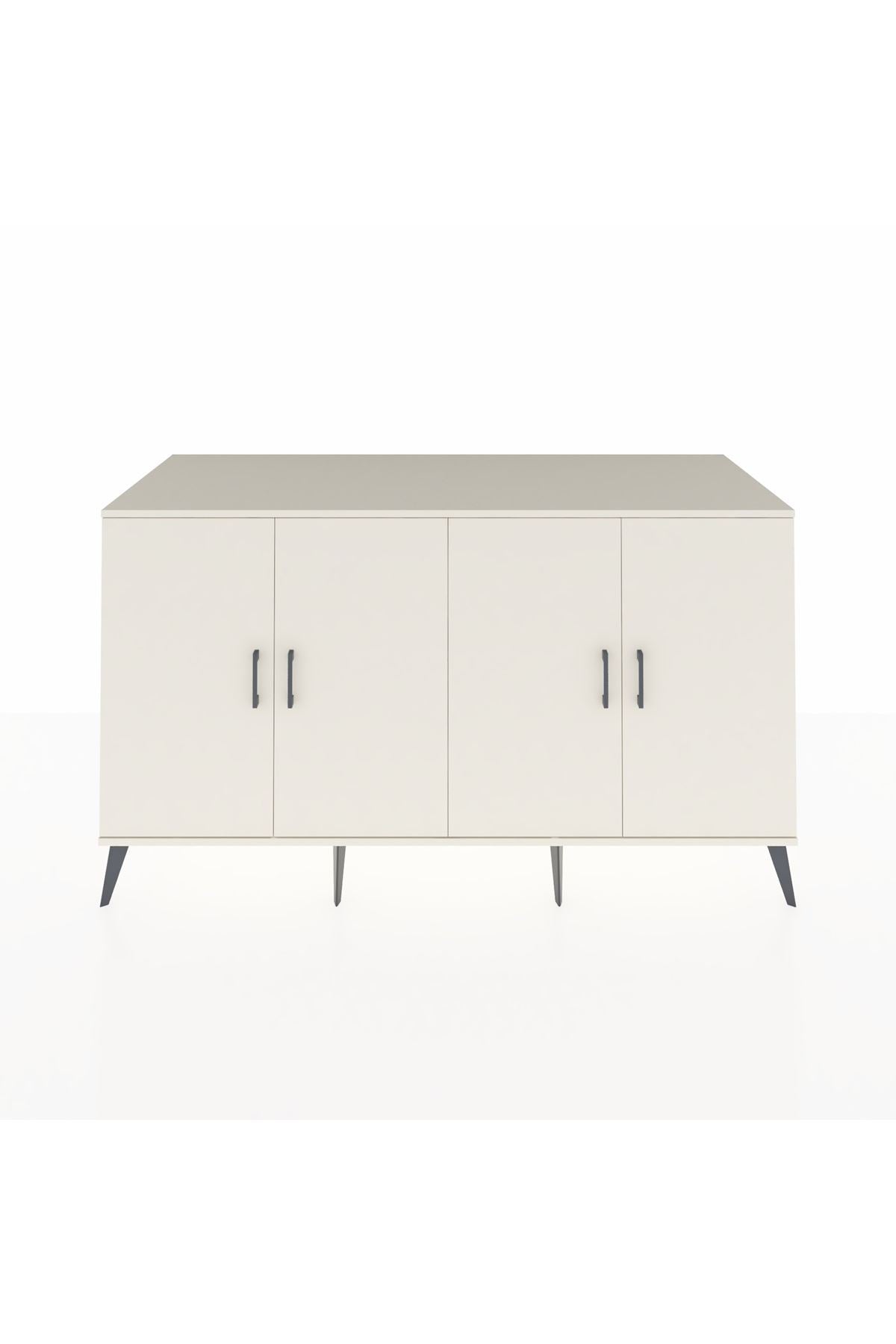 Kronos Konsol 4 Raflı 4 Kapaklı 176x59x99 Aytaşı-Aytaşı/Antrasit