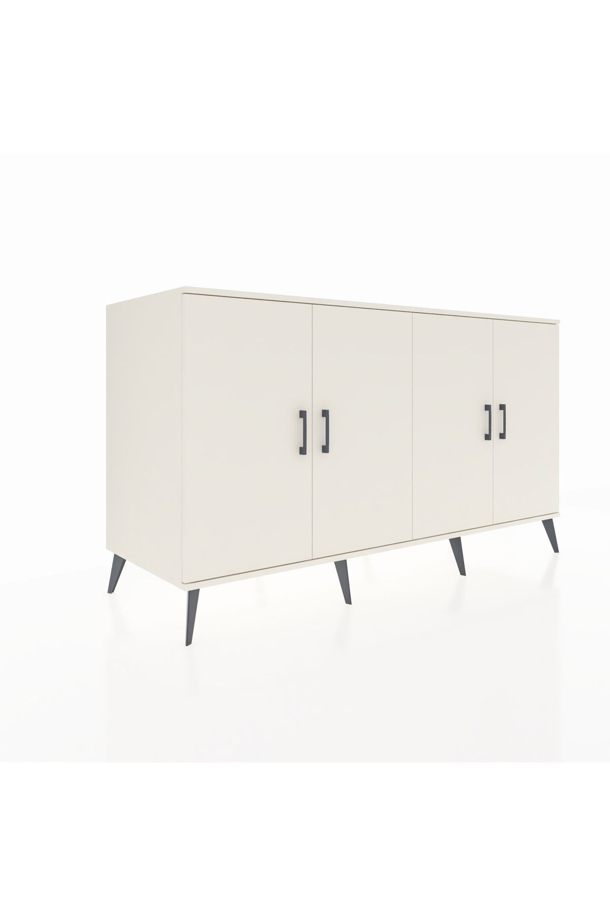 Kronos Konsol 4 Raflı 4 Kapaklı 176x59x99 Aytaşı-Aytaşı/Antrasit