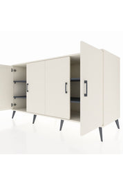 Kronos Konsol 4 Raflı 4 Kapaklı 176x59x99 Aytaşı-Aytaşı/Antrasit