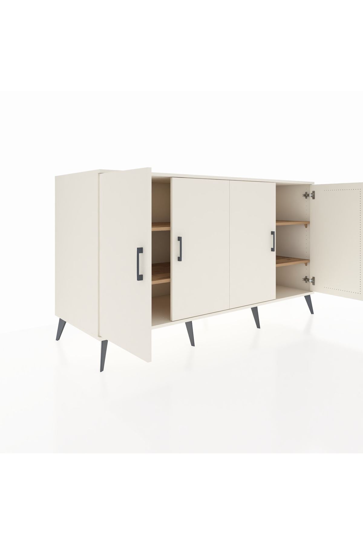 Kronos Konsol 4 Raflı 4 Kapaklı 176x59x99 Aytaşı-Aytaşı/Çam