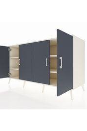 Kronos Konsol 4 Raflı 4 Kapaklı 176x59x99 Aytaşı-Antrasit/Aytaşı