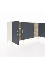 Kronos Konsol 4 Raflı 4 Kapaklı 176x59x99 Aytaşı-Antrasit/Aytaşı