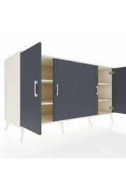 Kronos Konsol 4 Raflı 4 Kapaklı 176x59x99 Aytaşı-Antrasit/Aytaşı