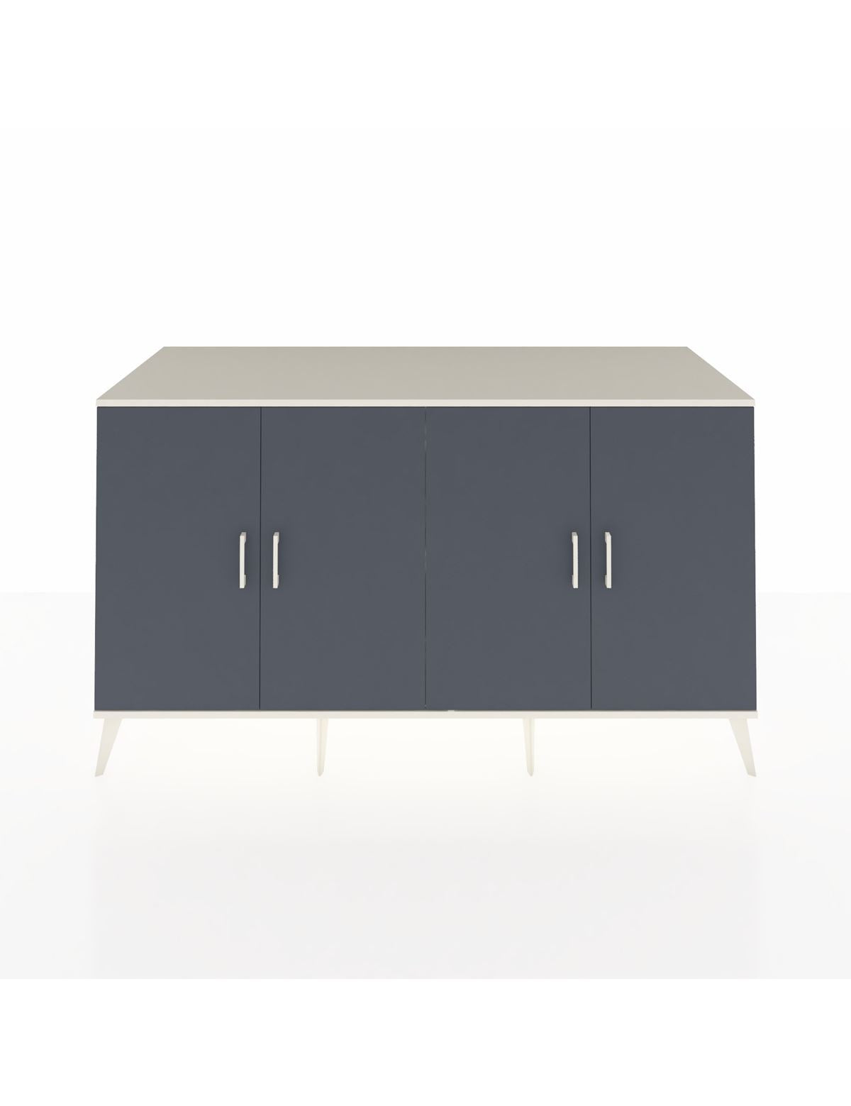 Kronos Konsol 4 Raflı 4 Kapaklı 176x59x99 Aytaşı-Antrasit