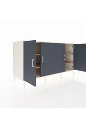 Kronos Konsol 4 Raflı 4 Kapaklı 176x59x99 Aytaşı-Antrasit/Çam