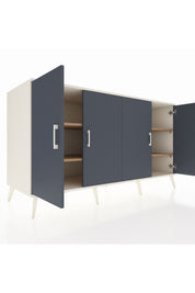 Kronos Konsol 4 Raflı 4 Kapaklı 176x59x99 Aytaşı-Antrasit/Çam