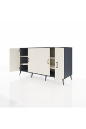 Kronos Konsol 4 Raflı 4 Kapaklı 176x59x99 Antrasit-Aytaşı