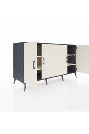 Kronos Konsol 4 Raflı 4 Kapaklı 176x59x99 Antrasit-Aytaşı