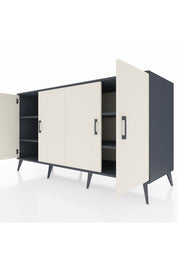 Kronos Konsol 4 Raflı 4 Kapaklı 176x59x99 Antrasit-Aytaşı/Antrasit