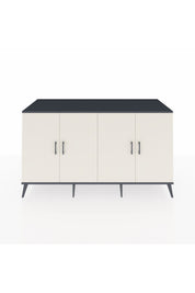 Kronos Konsol 4 Raflı 4 Kapaklı 176x59x99 Antrasit-Aytaşı/Çam