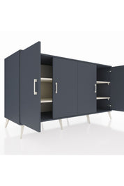 Kronos Konsol 4 Raflı 4 Kapaklı 176x59x99 Antrasit-Antrasit/Aytaşı