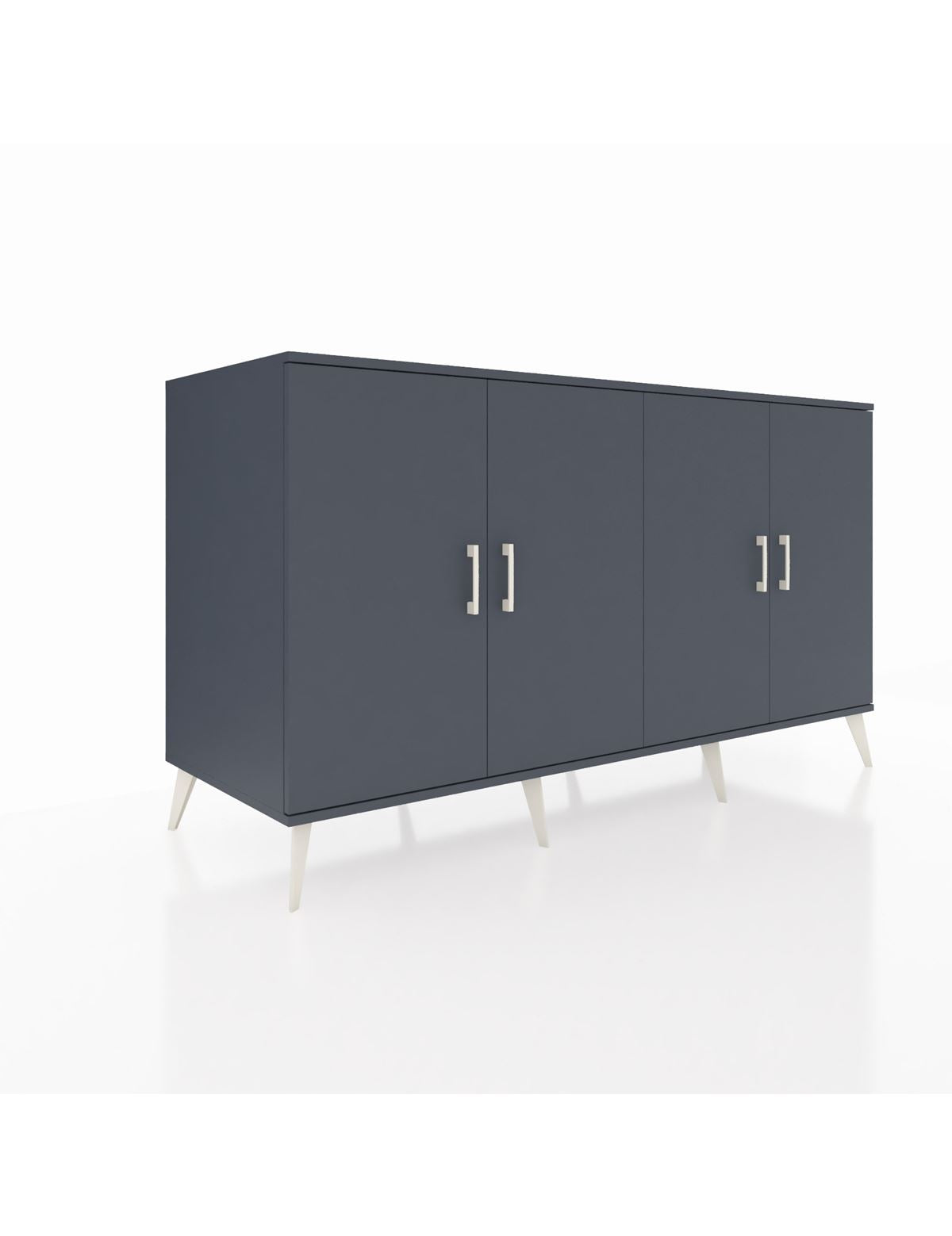 Kronos Konsol 4 Raflı 4 Kapaklı 176x59x99 Antrasit-Antrasit