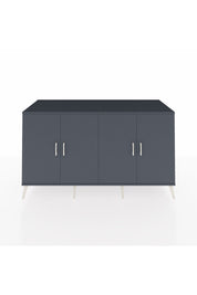 Kronos Konsol 4 Raflı 4 Kapaklı 176x59x99 Antrasit-Antrasit