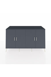 Kronos Konsol 4 Raflı 4 Kapaklı 176x59x99 Antrasit-Antrasit/Çam