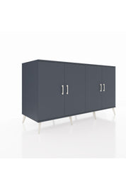 Kronos Konsol 4 Raflı 4 Kapaklı 176x59x99 Antrasit-Antrasit/Çam