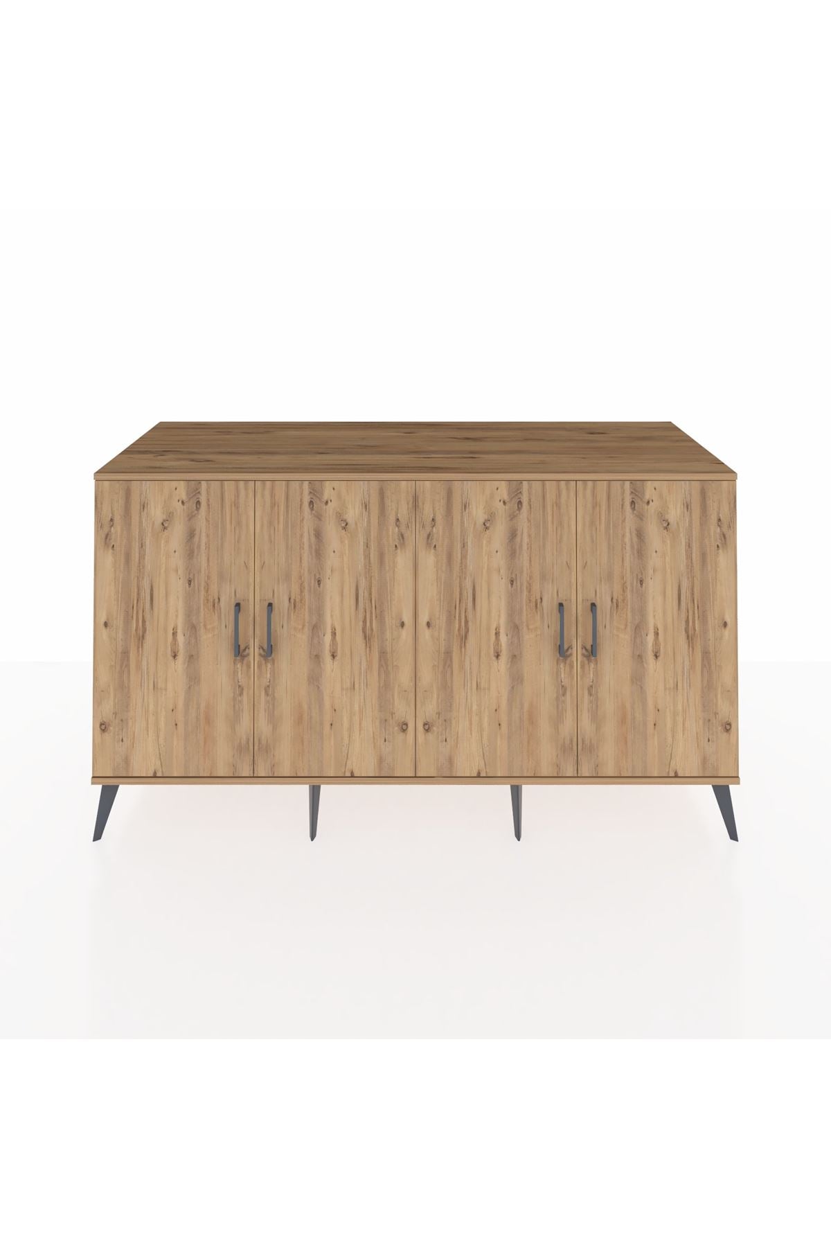 Kronos Konsol 4 Raflı 4 Kapaklı 176x59x99 Çam-Çam/Aytaşı