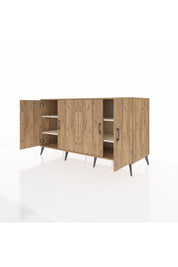 Kronos Konsol 4 Raflı 4 Kapaklı 176x59x99 Çam-Çam/Aytaşı