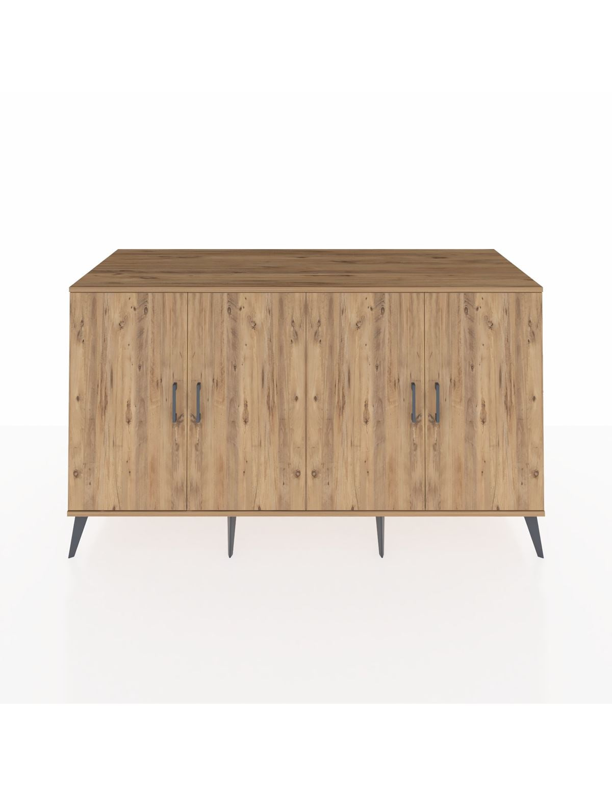 Kronos Konsol 4 Raflı 4 Kapaklı 176x59x99 Çam-Çam